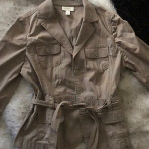 Ann Taylor Loft Khaki. light jacket